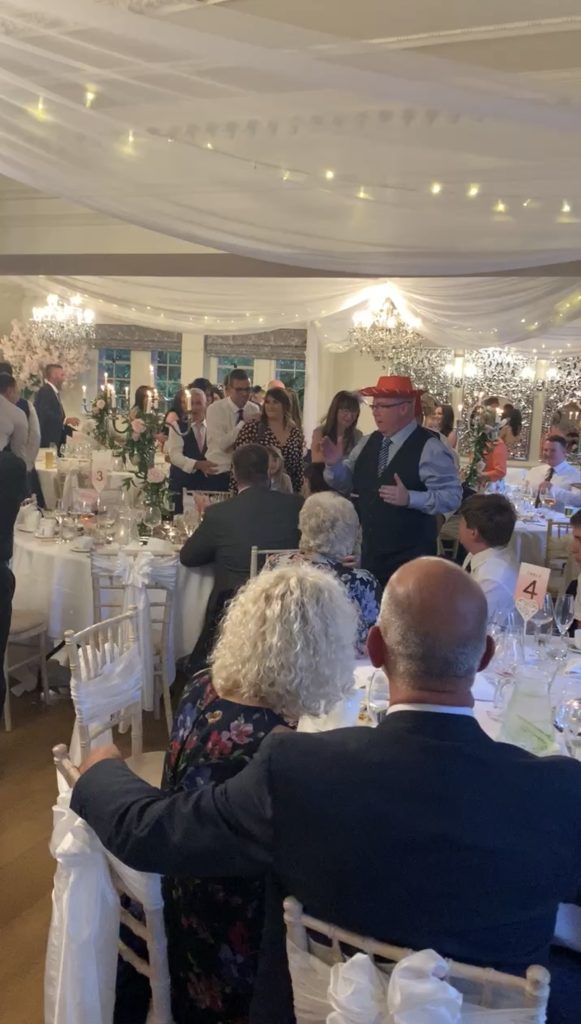 surprise singing waiter wedding entertainment
