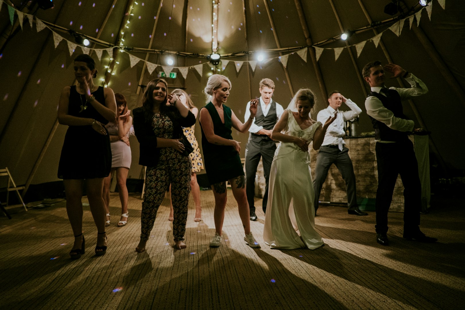 Guests Dancing at a Wedding