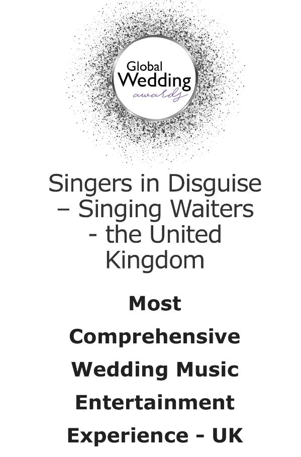Singers in Disguise Wedding Award Certificate